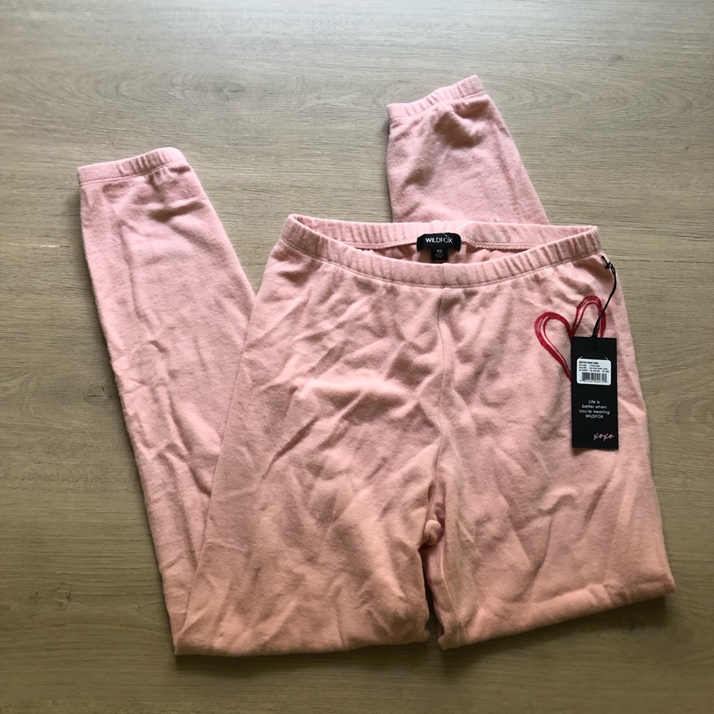 Wildfox | Pink Knox Sketchy Heart Fleece Sweatpant